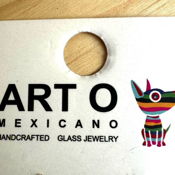 Art O Mexicano Handcrafted Boho Hoop Earrings with Colorful  Beads - Picture 4 of 7